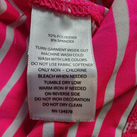 Vineyard Vines Performance Stripe Sankaty Shep 1/4 Zip Pink & White Women's Sz S - Picture 8 of 10